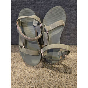 Women's Teva Green and Pink Platform Sandals Size 9